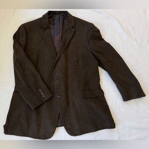 ANDREW FEZZA Mens Brown MICROFIBER Big & Tall Sport Coat Blazer Jacket 56L